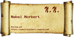 Nebel Norbert névjegykártya