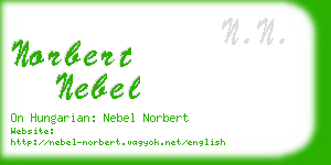 norbert nebel business card